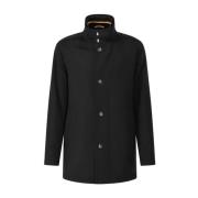 Elegante Gewatteerde Jas met Opstaande Kraag Hugo Boss , Black , Heren