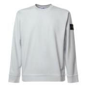 Witte Katoenen Sweatshirt met Logo Stone Island , White , Heren