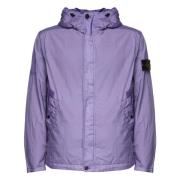 Paarse Nylonjas met Capuchon Stone Island , Purple , Heren