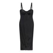 Satijnen bustier jurk met beugel cups Dolce & Gabbana , Black , Dames