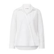 Klassieke Blouse met Reverskraag Closed , White , Dames