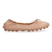 Bubble leren ballet flats met rubberen noppen Tod's , Beige , Dames