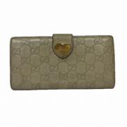 Pre-owned Leather wallets Gucci Vintage , Beige , Dames