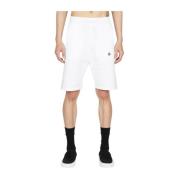 Katoenen Jersey Track Shorts Moncler , White , Heren