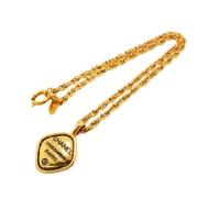 Pre-owned Metal necklaces Chanel Vintage , Yellow , Dames