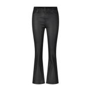 Coated Denim Bootcut Jeans 7 For All Mankind , Black , Dames