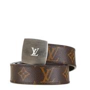 Pre-owned Leather belts Louis Vuitton Vintage , Brown , Heren