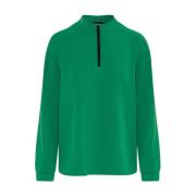 Blouse met ritssluiting en opstaande kraag Marc Cain , Green , Dames