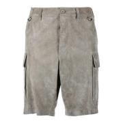 Leren Bermuda Shorts 1972 Desa , Gray , Heren