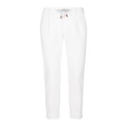 Joggerbroek met suède afwerking Eleventy , White , Heren