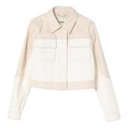 Denim jas voor stijlvolle uitstraling Fendi , White , Dames