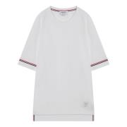 Korte mouwen ronde hals T-shirt Thom Browne , White , Heren