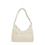 Gewatteerde Hobo Tas in Ivoor Maison Margiela , Beige , Dames