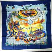 Pre-owned Canvas scarves Hermès Vintage , Multicolor , Dames