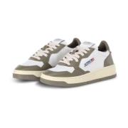 Lage Leren Sneaker met Logo Detail Autry , White , Heren