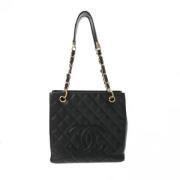 Pre-owned Leather chanel-bags Chanel Vintage , Black , Dames