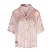 Zijden Roze Elegant Sjaal Kiton , Pink , Dames