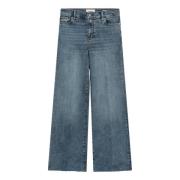 Slim Palazzo Regular Jeans Frame , Blue , Dames