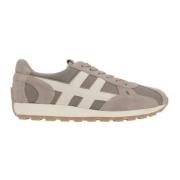 Beige Suède Lage Sneakers Hogan , Beige , Heren