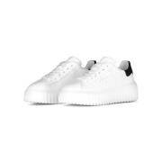 Leren Sneaker met H-Strepen Hogan , White , Dames