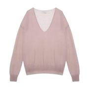 V-hals Top Dries Van Noten , Pink , Dames