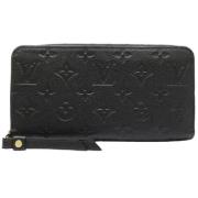 Pre-owned Leather wallets Louis Vuitton Vintage , Black , Unisex