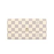 Pre-owned Canvas wallets Louis Vuitton Vintage , Beige , Dames