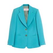 Hemelsblauwe Single-Breasted Blazer Jas Valentino Garavani , Blue , Da...