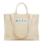 Witte Katoen en Polyamide Schoudertas Marni , White , Dames