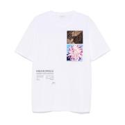 Grafische Print Wit Katoenen T-shirt Dries Van Noten , White , Heren