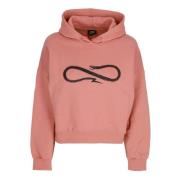 Logo Croptop Hoodie Clay Propaganda , Beige , Dames