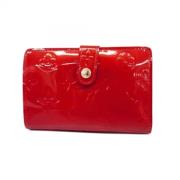 Pre-owned Leather wallets Louis Vuitton Vintage , Red , Dames