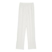 Geborduurde Straight Leg Broek Twinset , White , Dames