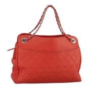 Pre-owned Leather handbags Chanel Vintage , Red , Dames