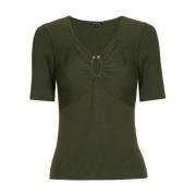 Stijlvolle Pullover met Pull Detail Caroline Biss , Green , Dames