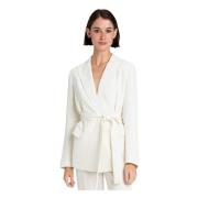 Elegante Blazer met Borduurriem Twinset , White , Dames