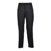 Polyester Casual Broek Off White , Black , Heren