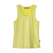 Mouwloze Geribbelde Tanktop Summum Woman , Yellow , Dames