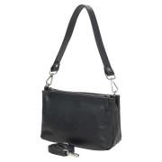 Zwarte crossbodytas voor dames gemaakt van premium Italiaans leer Estr...