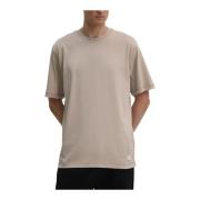 Beige Katoenen T-shirt - Rechte pasvorm Calvin Klein , Beige , Heren