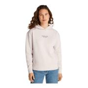 Logo Katoenen Hoodie Calvin Klein , Beige , Dames