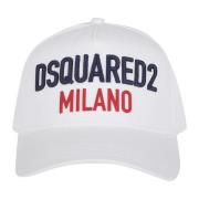 Logo Baseball Cap Dsquared2 , White , Heren