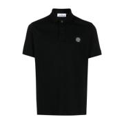 Klassieke Polo Shirt in Diverse Kleuren Stone Island , Black , Heren