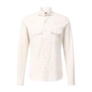 Denim Shirt Lennio Windsor , Beige , Heren