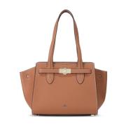 Elegante leren handtas met gespsluiting Aigner , Brown , Dames