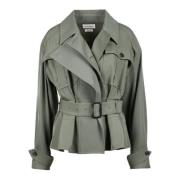 Wol Katoen Jas Alexander McQueen , Green , Dames