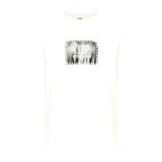 Casual Katoenen T-shirt C.p. Company , White , Heren