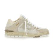 Beige Fluffy Leren Sneakers Axel Arigato , Beige , Heren