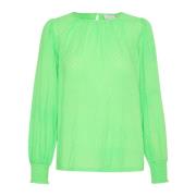 Lenteboeket Lange Mouw Blouse Kaffe , Green , Dames