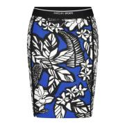 Bloemen Minirok met Logodetails Marc Cain , Blue , Dames